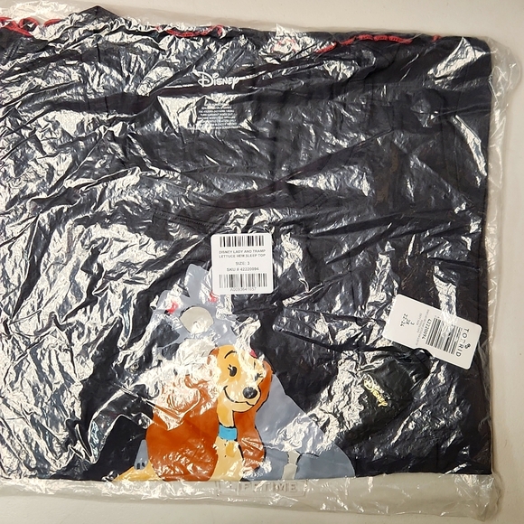 ❤️NWT VINTAGE TORRII DISNEY LADY AND THE TRAMP LETTUCE EDGE TEE - PLUS SIZE - Picture 8 of 15